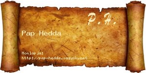 Pap Hedda névjegykártya